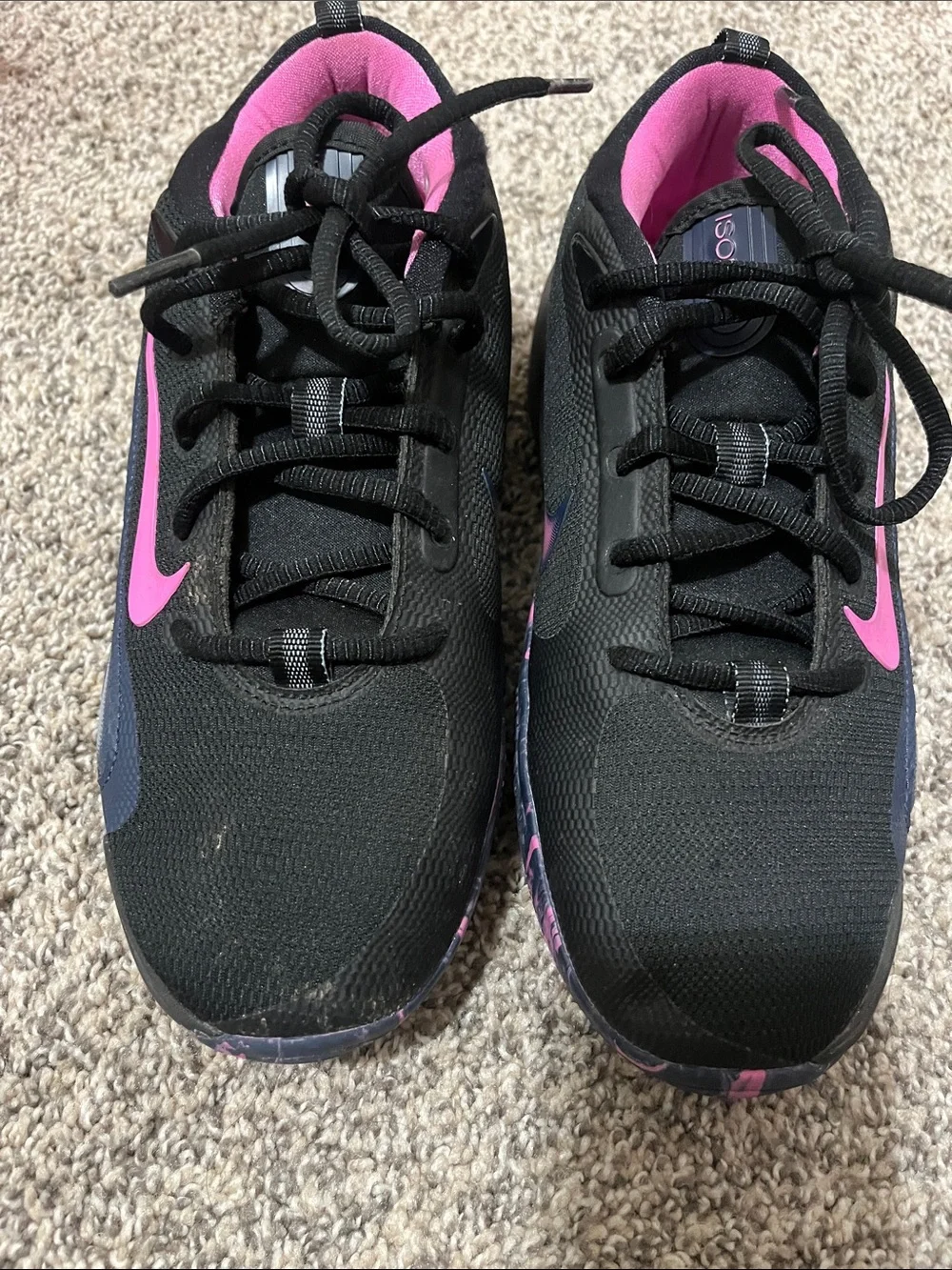 Nike Big Kids Black, Pink & Blue IsoFly Sneakers